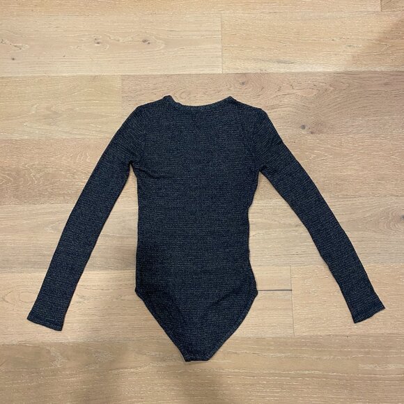 Free People - Grey Waffle/Thermal Bodysuit - Picture 2 of 5